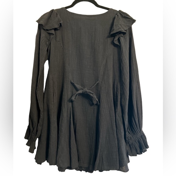 Free People Black Button-Down Dress - Picture 8 of 8